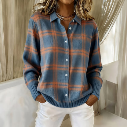Le Pull Chemise à Carreaux Signature